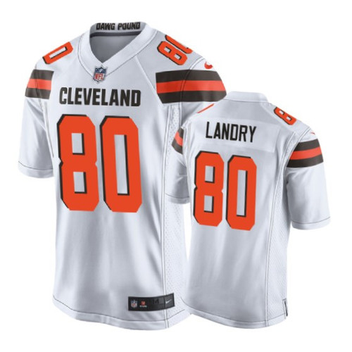 Cleveland Browns #80 Jarvis Landry White Game Jersey - Men's