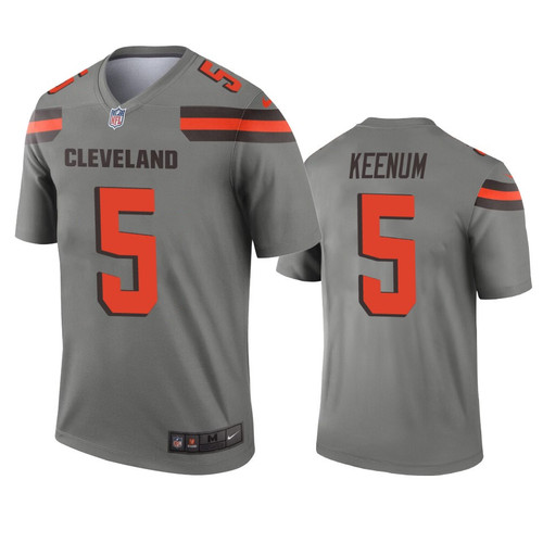 Cleveland Browns Case Keenum Gray Inverted Legend Jersey