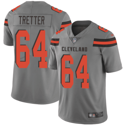 Limited Men's JC Tretter Gray Jersey - #64 Football Cleveland Browns Inverted Legend