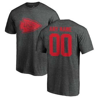 Kansas City Chiefs NFL Pro Line Customized One Color Shirt - Ash