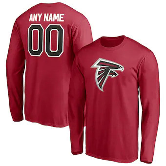 Atlanta Falcons Customized Name & Number Winning Streak Long Sleeve T-Shirt - Cardinal