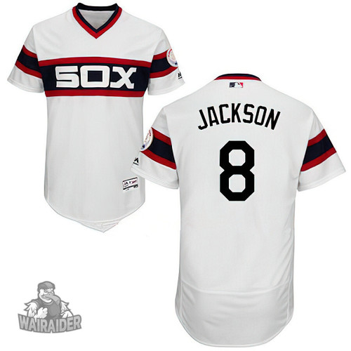 Men's Chicago White Sox #8 Bo Jackson Retired White Pullover Stitched MLB Majestic Jersey