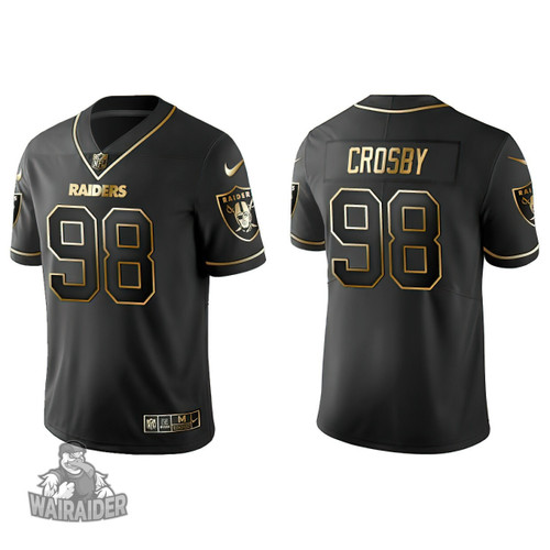 Men's Las Vegas Raiders Maxx Crosby Black Golden Edition Jersey