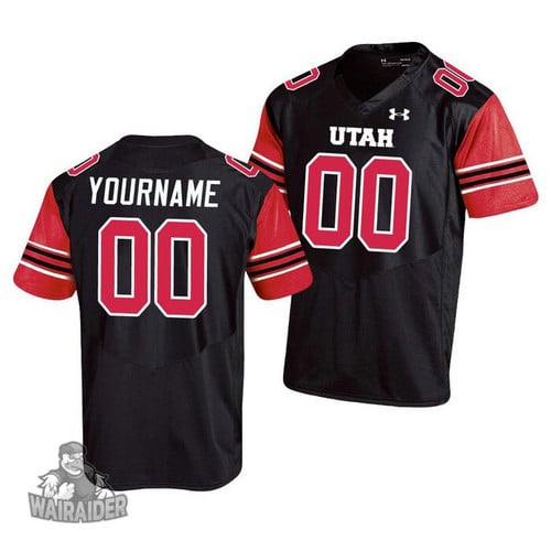 Utah Utes Custom Black Replica College Football Jersey - Men