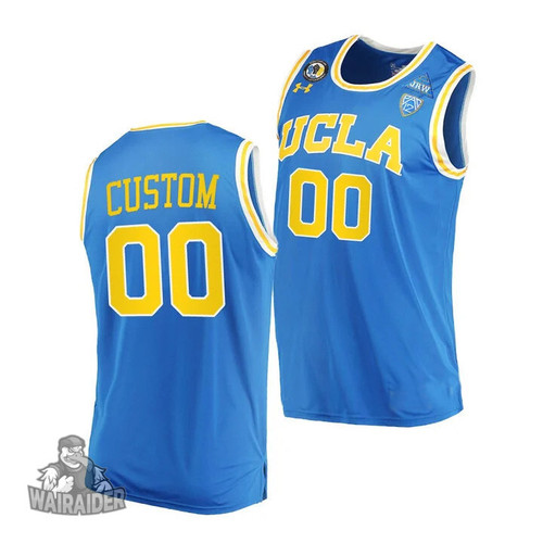 Youth UCLA Bruins Custom 2021 March Madness PAC-12 Blue Stand Together Jersey Honor John R. Wooden