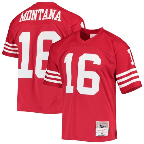 Men's San Francisco 49ers Joe Montana Mitchell & Ness Scarlet Legacy Replica Jersey