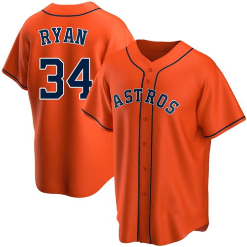 Men's Nolan Ryan Houston Astros Orange Alternate Jersey