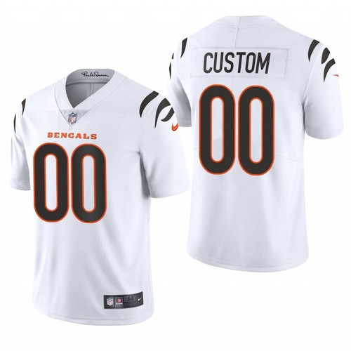 Custom Nfl Jersey, Men’s Cincinnati Bengals Custom 2021 White Jersey