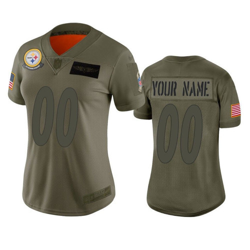 Custom Nfl Jersey, Women's Pittsburgh Steelers Custom Camo 2019 Salute to Service Limited Jersey