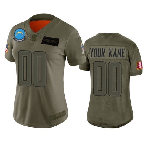 Custom Nfl Jersey, Women's Los Angeles Chargers Custom Camo 2019 Salute to Service Limited Jersey