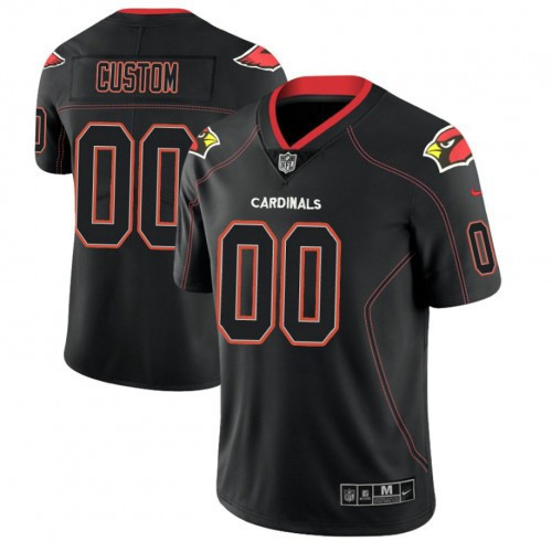 Custom Nfl Jersey, Arizona Cardinals 2018 Lights Out Color Rush Limited Black Customized Jersey
