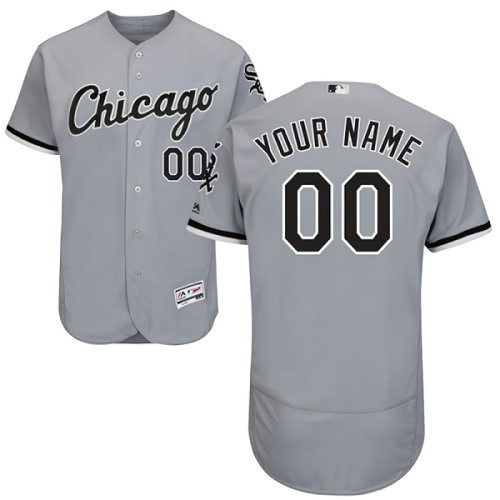 Custom Chicago White Sox Grey Flexbase Collection MLB Jersey