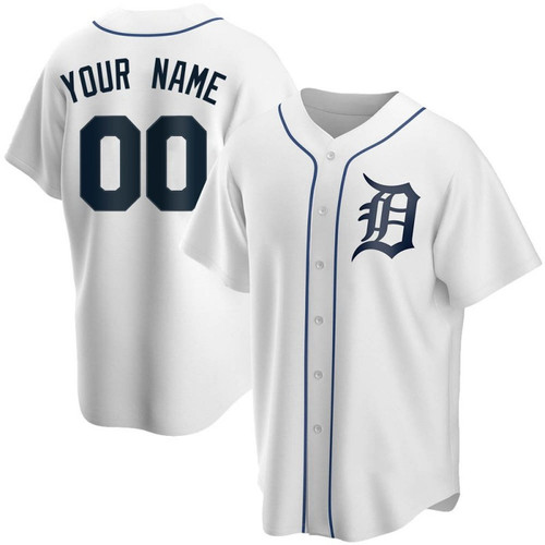 Replica Custom Youth Detroit Tigers White Home Jersey