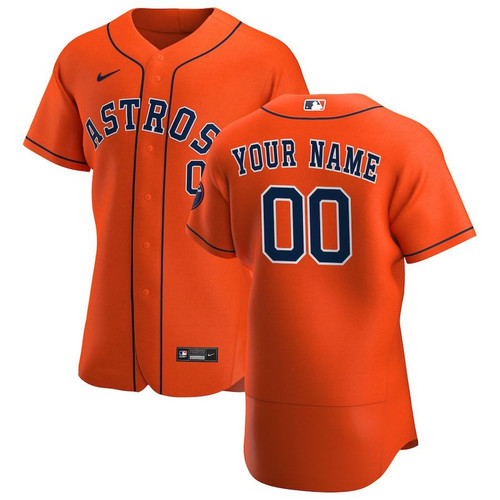 Men's Houston Astros Orange Alternate Custom Jersey