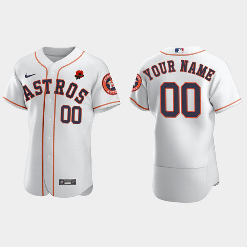 Custom Houston Astros 2021 Memorial Day Jersey - White