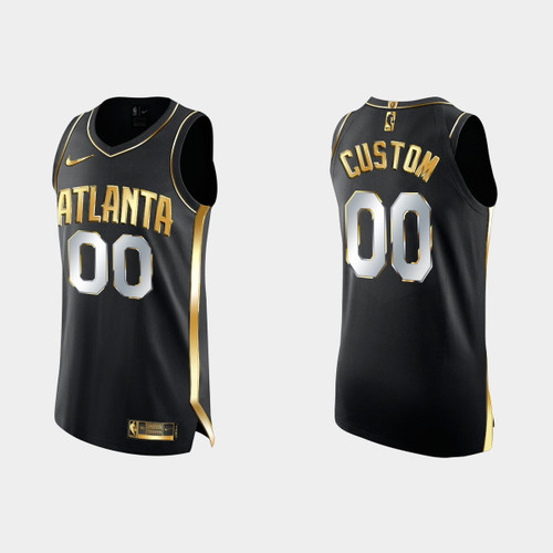 Atlanta Hawks custom #00 Golden Edition Black 1X Champs Jersey