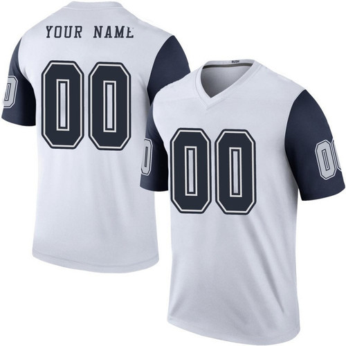 Custom Nfl Jersey, Youth Custom Dallas Cowboys Color Rush Jersey - White Legend