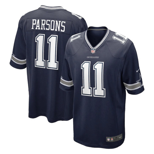 Men's Micah Parsons Dallas Cowboys 2021 NFL Draft First Round Pick Game Jersey - Navy