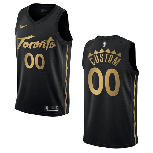 2019-20 Men's Toronto Raptors #00 Custom City Edition Swingman- Black Jersey