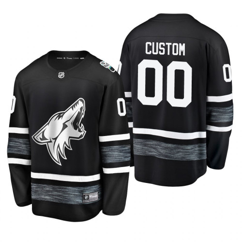 Men's Arizona Coyotes Custom #00 2019 NHL All-Star Breakaway Player Steal Jersey - Black