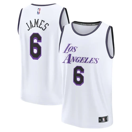 Lakers City Jersey 2023, Men's LeBron James Los Angeles Lakers 2022/23 Fastbreak Jersey - City Edition - White