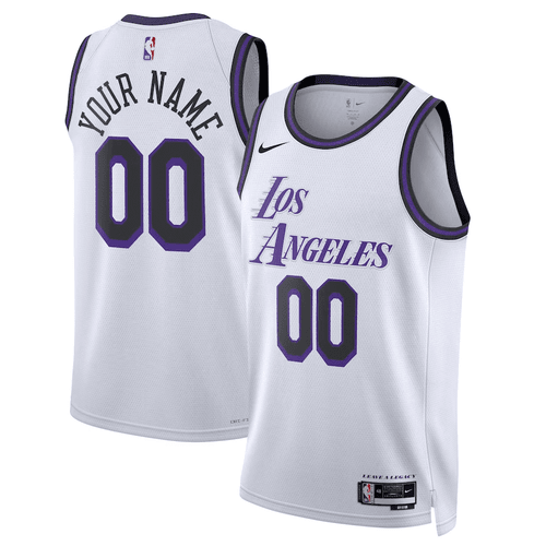 Lakers City Jersey 2023, Youth's Los Angeles Lakers 2022/23 Swingman Custom Jersey - City Edition - White