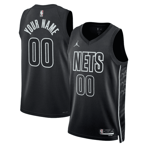 Nets City Jersey 2023, Men's Brooklyn Nets Custom #00 2022/23 Statet Swingman Jersey