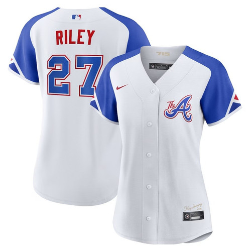 Women's Atlanta Braves Custom White 2023 City Connect Replica Player Jersey