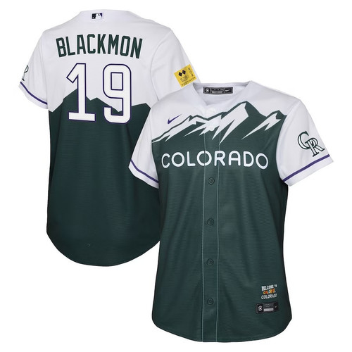 Youth's Custom Colorado Rockies 2022 City Connect Replica Player Jersey - Green
