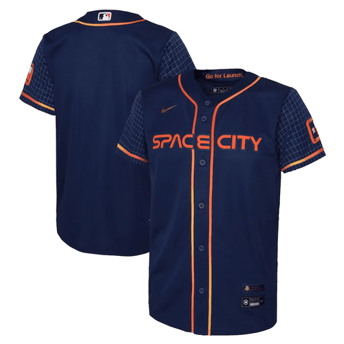 Youth's Houston Astros Navy 2022 City Connect Replica Jersey