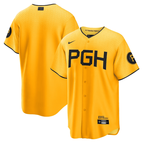 Men's Custom Pittsburgh Pirates Gold 2023 City Connect Replica Jersey