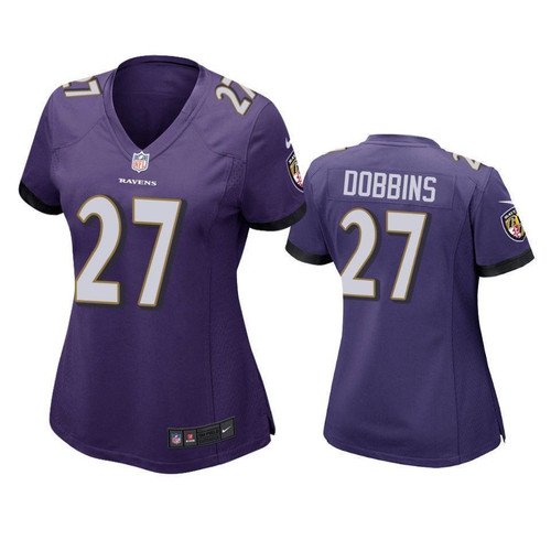 Men's Baltimore Ravens J.K. Dobbins Purple 2020 NFL Draft Game Jersey