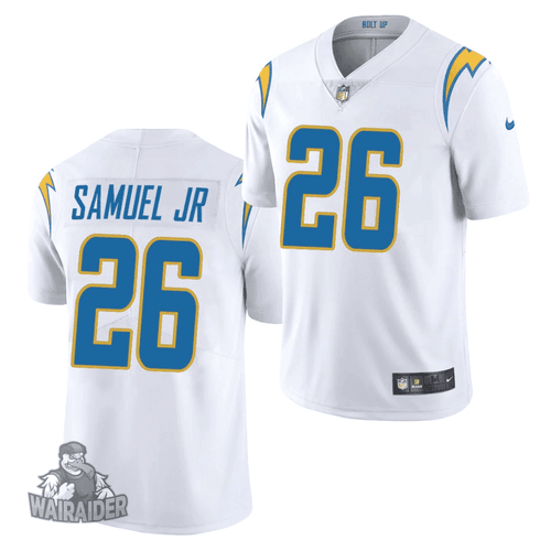 Men's Asante Samuel Jr. Los Angeles Chargers 2021 NFL Draft Vapor Limited Jersey - White