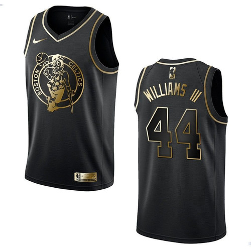 Men's   Boston Celtics #44 Robert Williams III Golden Edition Jersey - Black , Basketball Jersey