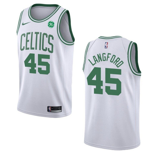 Men's   Boston Celtics #45 Romeo Langford Association Swingman Jersey - White , Basketball Jersey