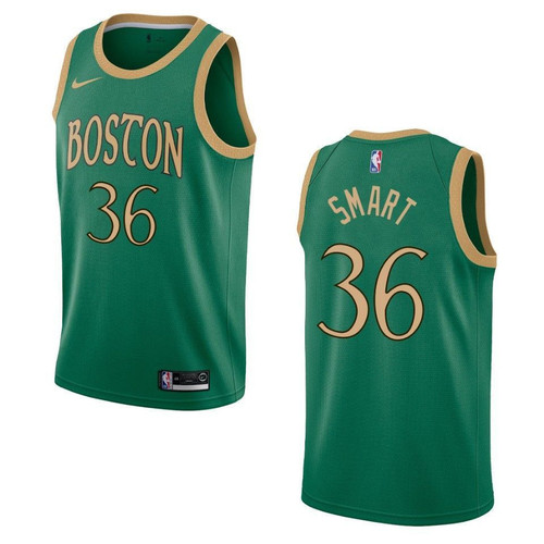 Men's   2019-20 Boston Celtics #36 Marcus Smart City Swingman Jersey - Kelly Green , Basketball Jersey