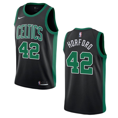 Men's   Boston Celtics #42 Al Horford Statet Swingman Jersey - Black , Basketball Jersey