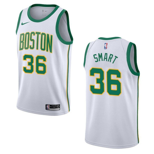 Men's  2019-20  Boston Celtics #36 Marcus Smart City Swingman Jersey - White
