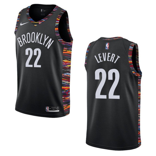 Men's  2019-20  Brooklyn Nets #22 Caris LeVert City Edition Swingman- Black Jersey