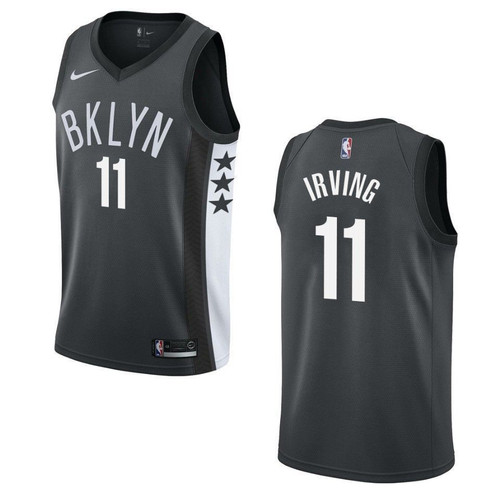 Men's   Brooklyn Nets #11 Kyrie Irving Statet Swingman Jersey - Black , Basketball Jersey