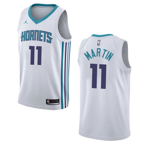 Men's   Charlotte Hornets #11 Cody Martin Association Swingman Jersey - White , Basketball Jersey