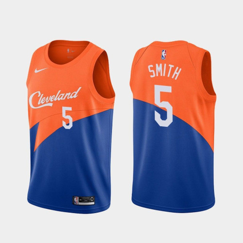 Men's  2019-20  Cleveland Cavaliers #5 J.R. Smith City Swingman- Blue Jersey