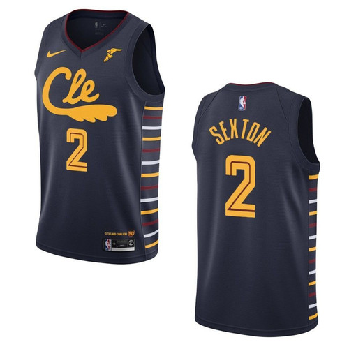 Men's  2019-20  Cleveland Cavaliers #2 Collin Sexton City Swingman- Navy Jersey