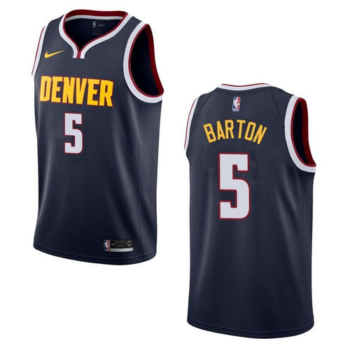 Men's   Denver Nuggets #5 Will Barton Icon Swingman Jersey - Navy , Basketball Jersey