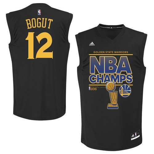 Men's Andrew Bogut Golden State Warriors  2015 NBA Finals Champions- Black Jersey