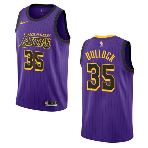 Men's  2019-20  Los Angeles Lakers #35 Reggie Bullock City Swingman- Purple Jersey