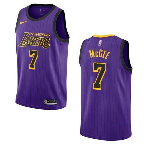 Men's  2019-20  Los Angeles Lakers #7 JaVale McGee City Edition Swingman- Purple Jersey