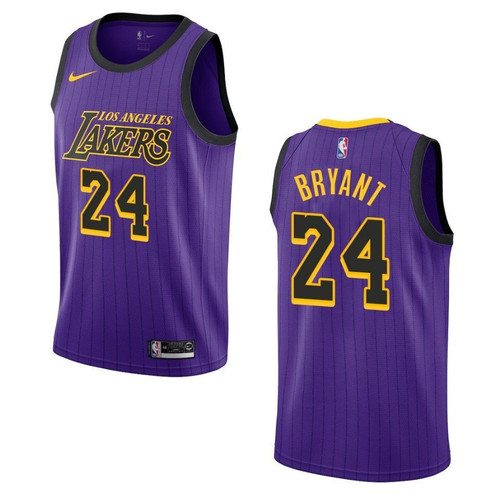 Men's  2019-20  Los Angeles Lakers #24 Kobe Bryant City Edition Swingman Jersey - Purple , Basketball Jersey