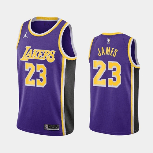 Men's   Los Angeles Lakers LeBron James #23 Purple Dri-FIT Swingman Jersey