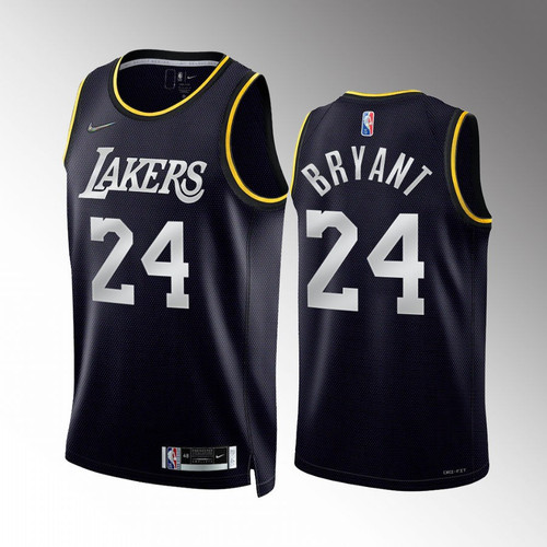 Men's Los Angeles Lakers Kobe Bryant #24 Select Series 2 Black Jersey Diamond Badge